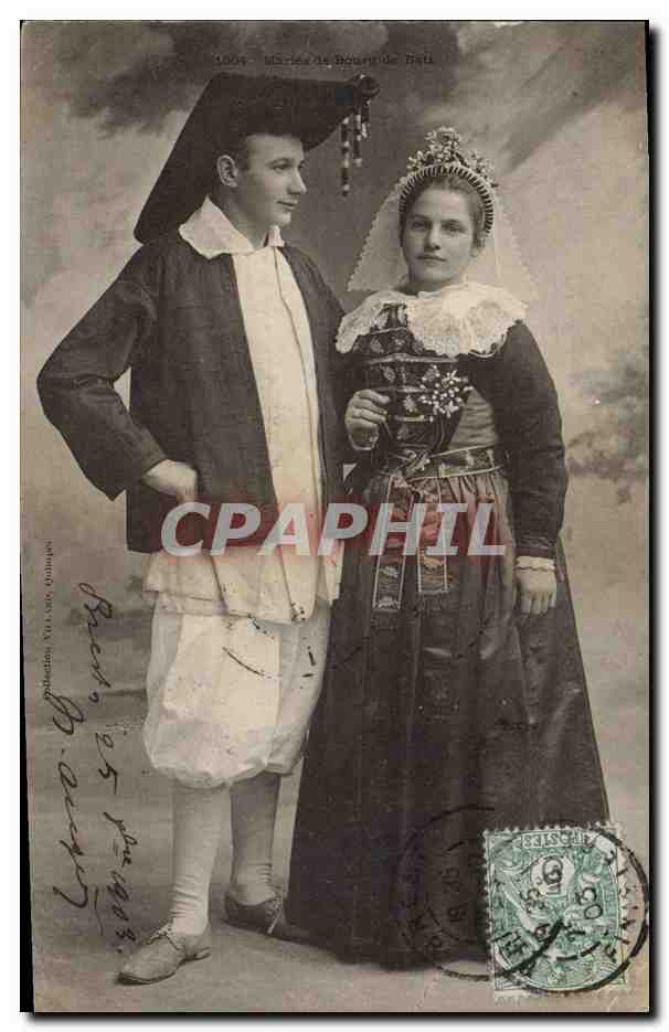 CPA Folklore Maries de Bourg en Batz Mariage