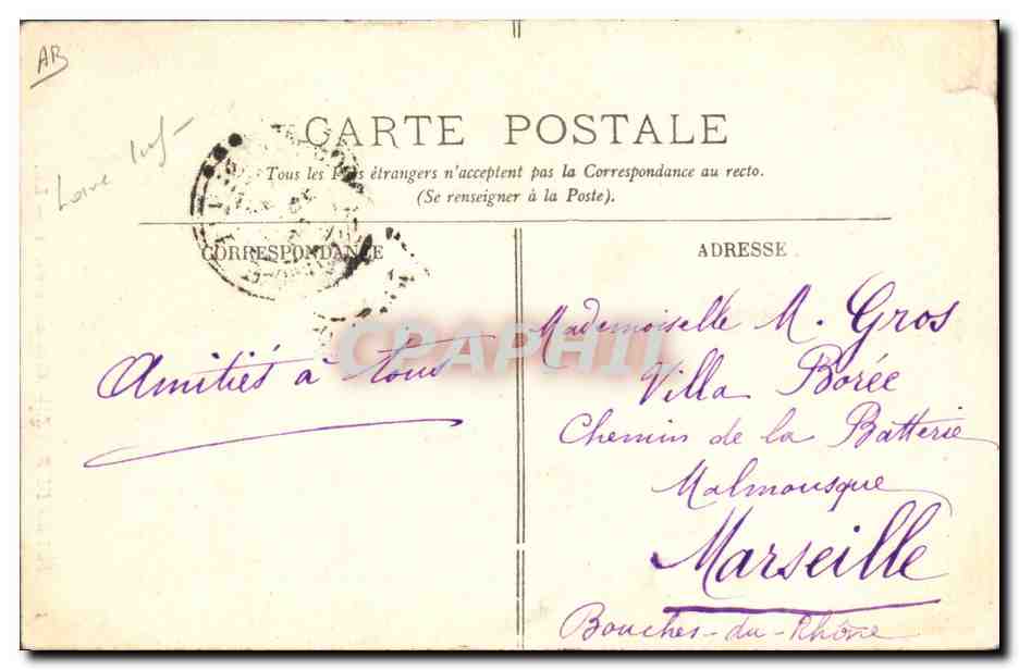 CPA Folklore Bourg de Batz Costumes de maries Mariage — Verso