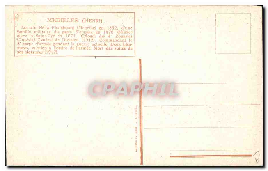 CPA Fantaisie Illustrateur Vallet Micheler Militaria — Rückseite