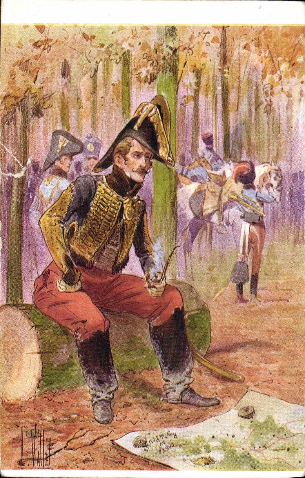 CPA Fantaisie Illustrateur Vallet Lasalle Militaria