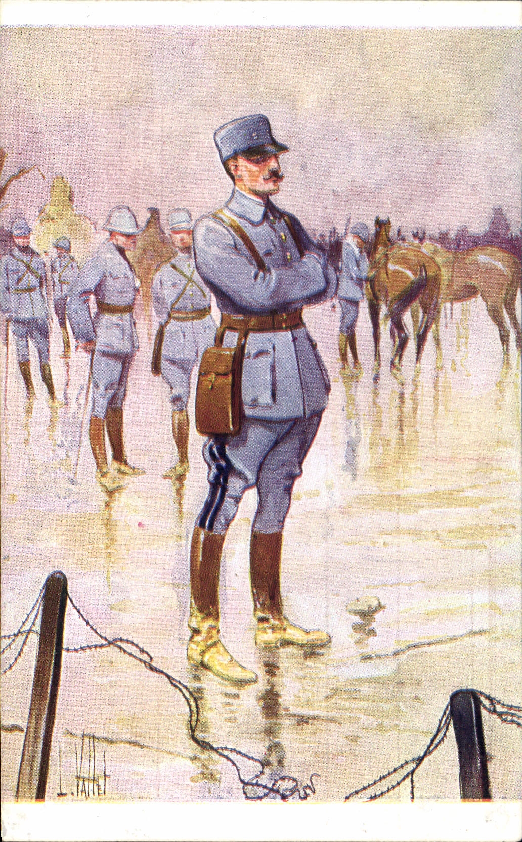 CPA Fantaisie Illustrateur Vallet Micheler Militaria