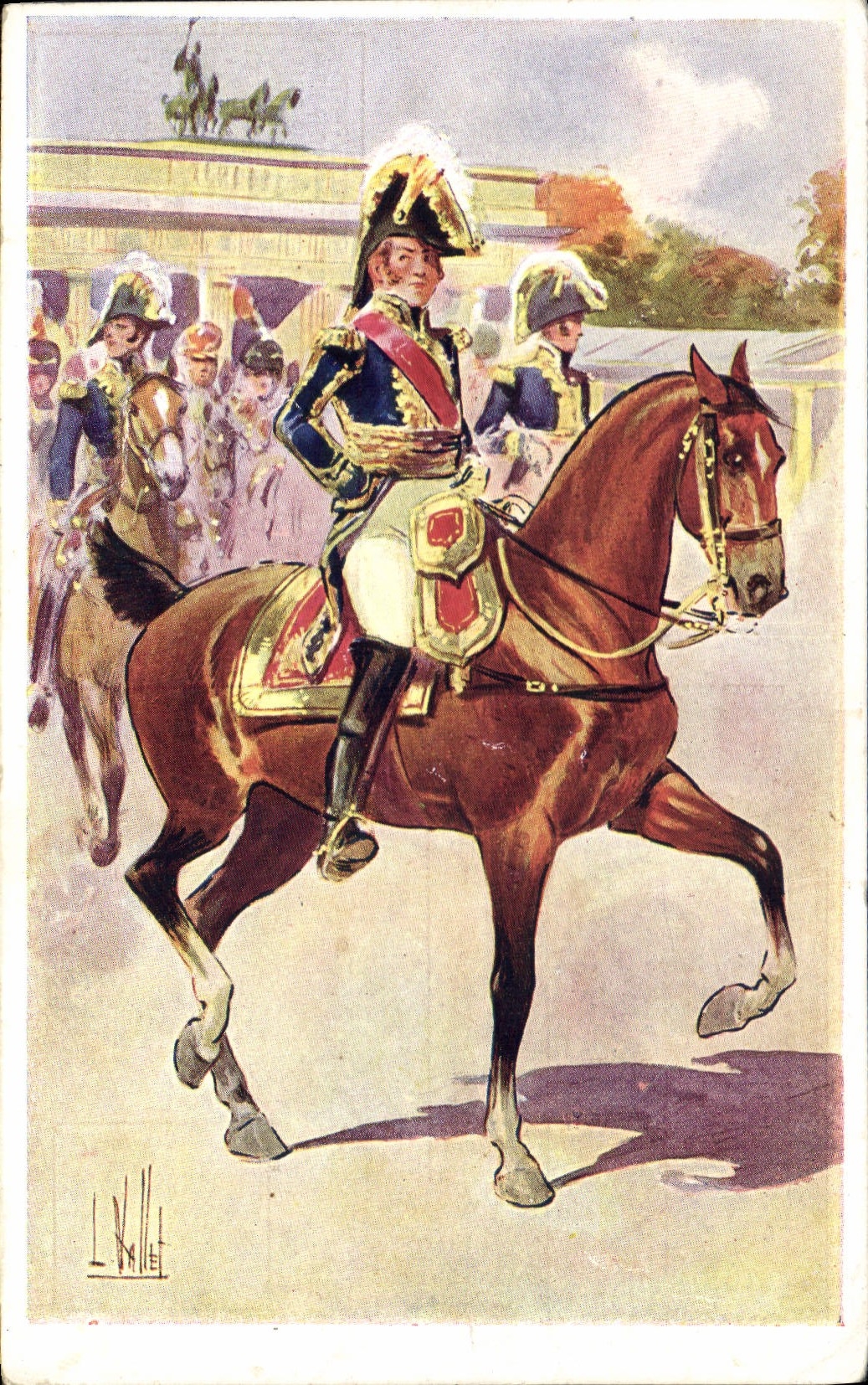 CPA Fantaisie Illustrateur Vallet Lefebvre Militaria