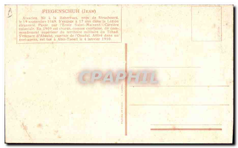 CPA Fantaisie Illustrateur Vallet Fiegenschuh Militaria  — Rückseite
