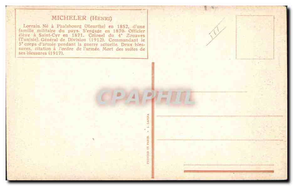 CPA Fantaisie Illustrateur Vallet Micheler Militaria — Rückseite