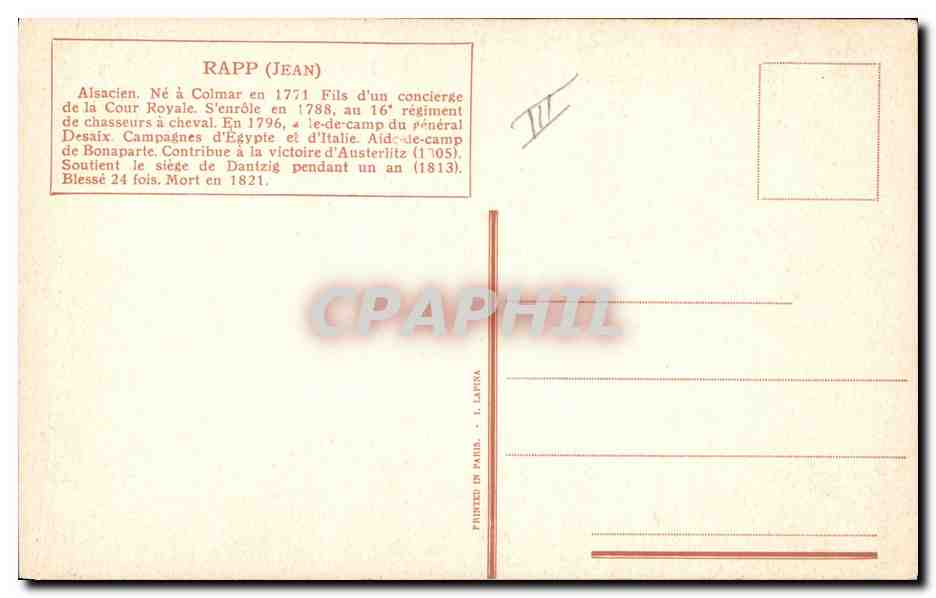 CPA Fantaisie Illustrateur Vallet Rapp Militaria — Rückseite