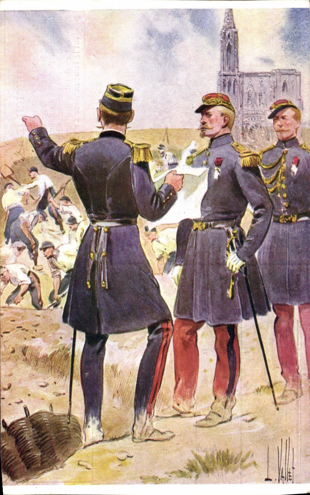 CPA Fantaisie Illustrateur Vallet Uhrich Militaria