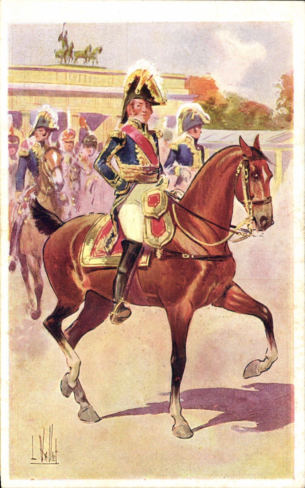 CPA Fantaisie Illustrateur Vallet Lefebvre Militaria