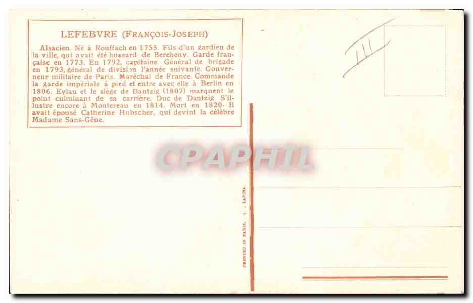 CPA Fantaisie Illustrateur Vallet Lefebvre Militaria — Rückseite