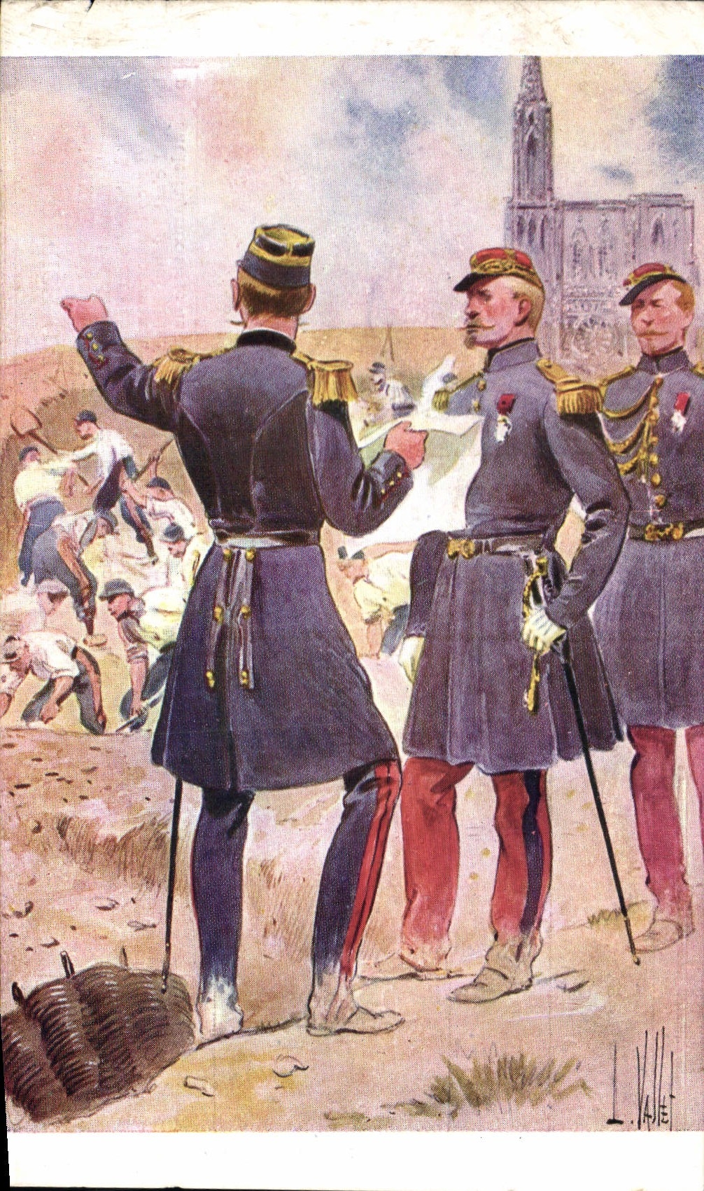 CPA Fantaisie Illustrateur Vallet Uhrich Militaria