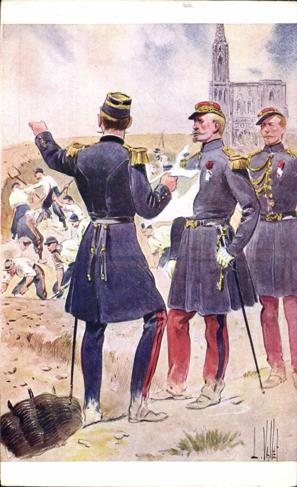 CPA Fantaisie Illustrateur Vallet Uhrich Militaria
