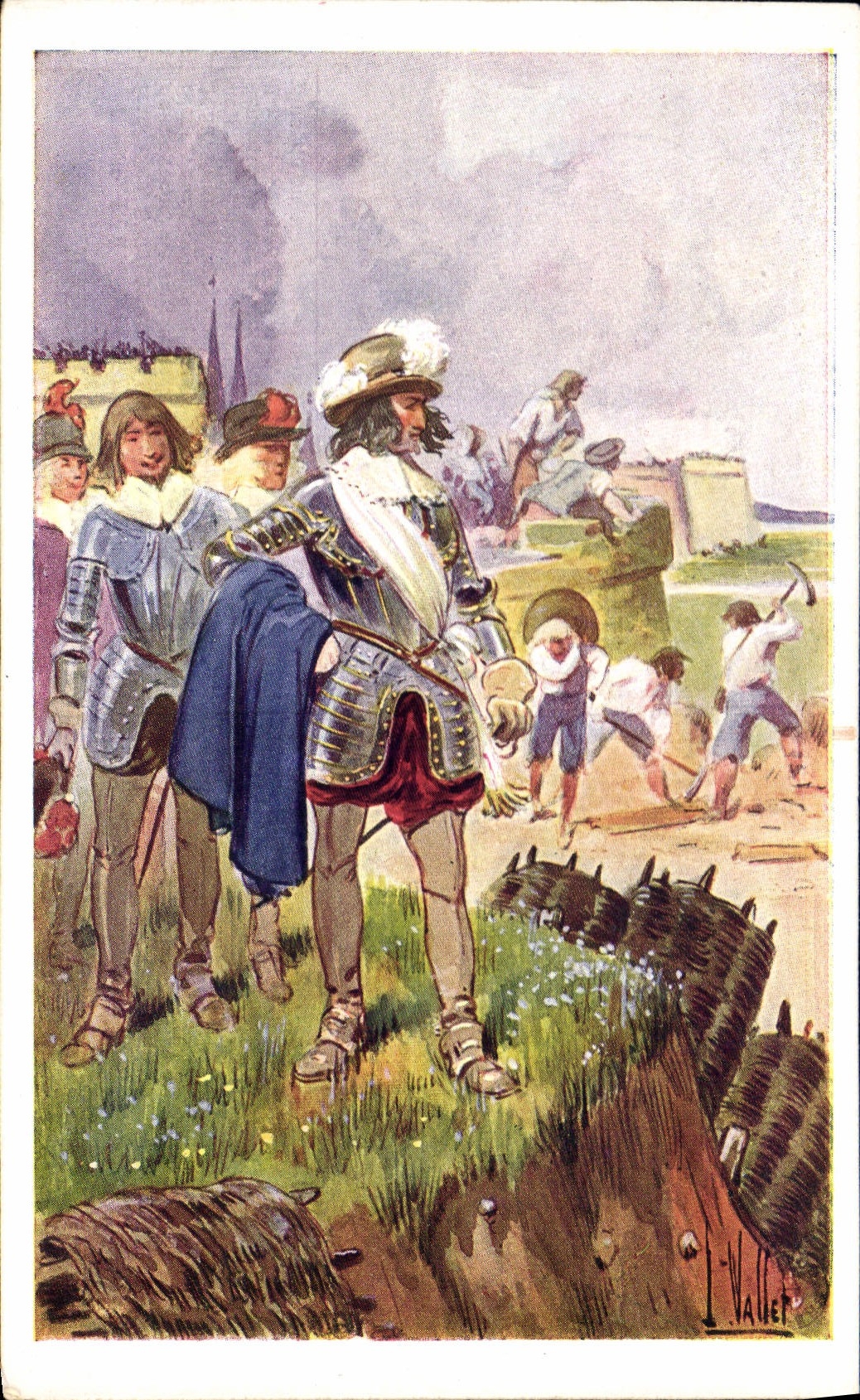 CPA Fantaisie Illustrateur Vallet Fabert Militaria