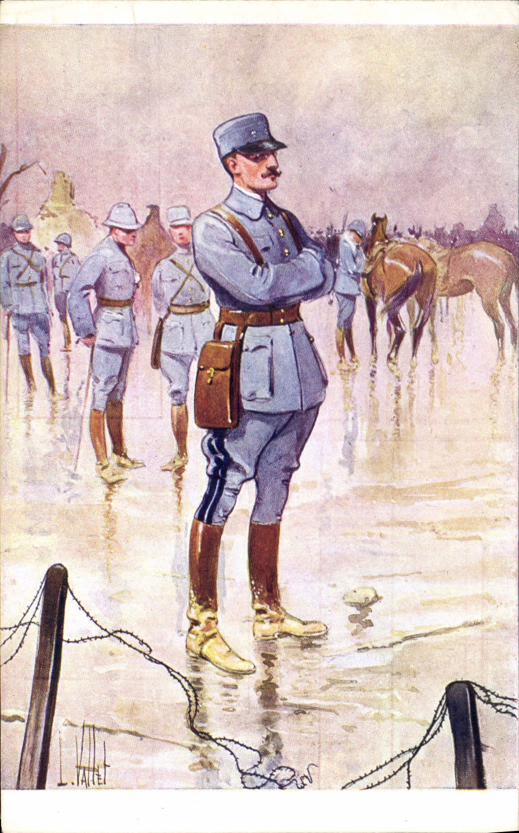 CPA Fantaisie Illustrateur Vallet Micheler Militaria
