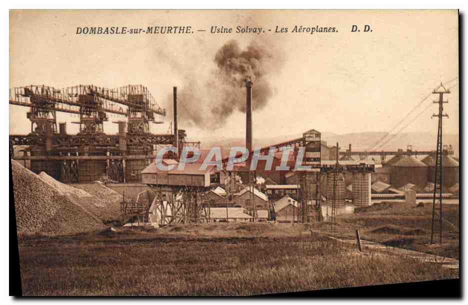 CPA Mine Mines Dombasle sur Meurthe Usine Solvay Les aeroplanes