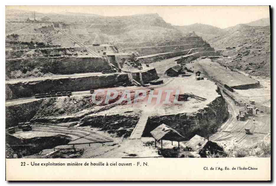 CPA Mine Mines Une exploitation miniere de houille a ciel ouvert