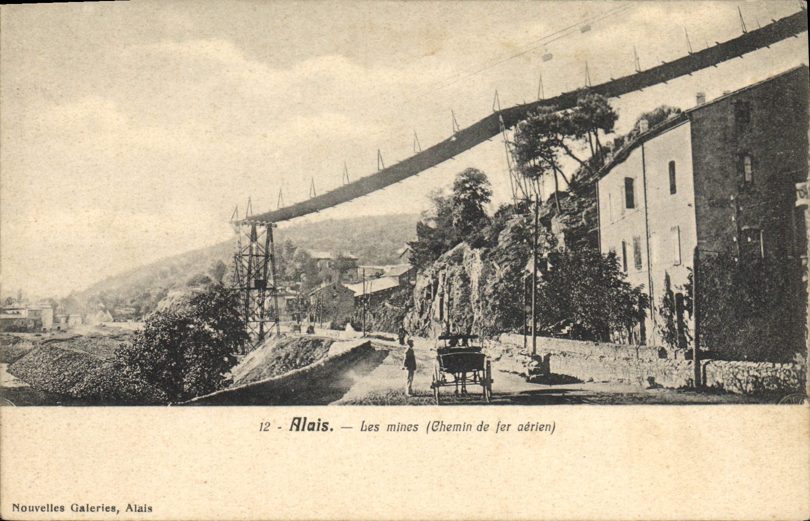 CPA Mine Mines Alais Les mines Chemin de fer aerien