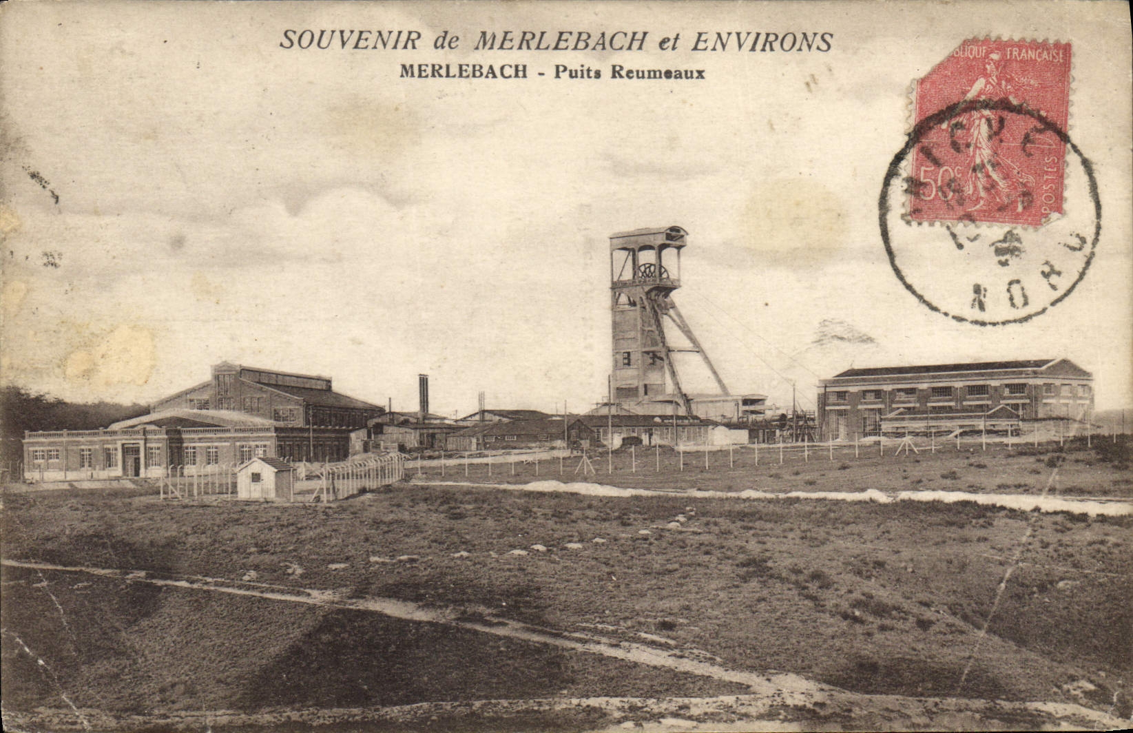 CPA Mine Mines Merlebach et Environs Puits Reumeaux