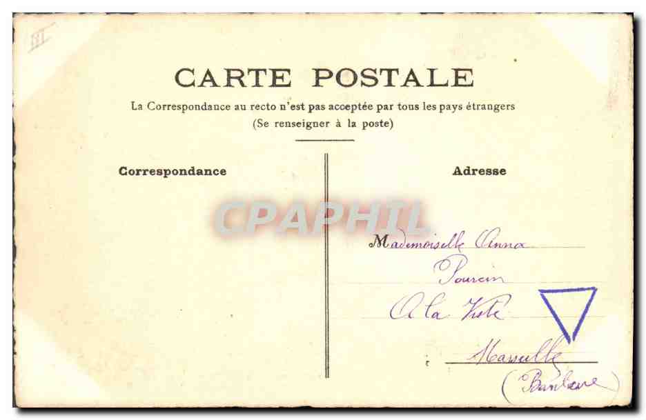 Bouquet de violettes — Souhaits d'heureuse année — éditeur non visible — Verso