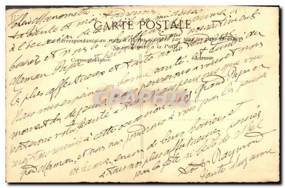 CPA Fantaisie (dessin a la main) Fleurs  — Verso