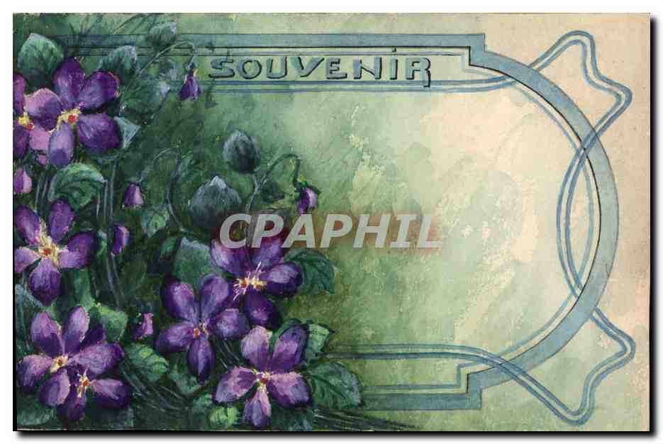 CPA Fantaisie (dessin a la main) Fleurs 