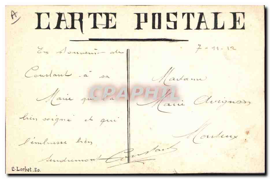 CPA Fantaisie (dessin a la main) Fleurs  — Verso