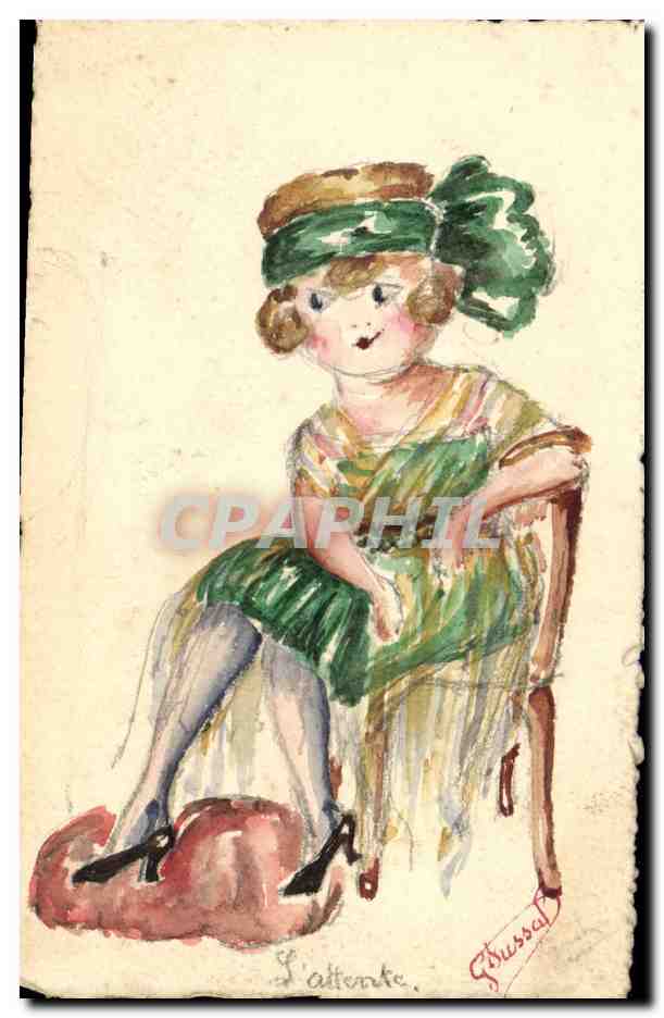 CPA Fantaisie (dessin a la main) Enfant 