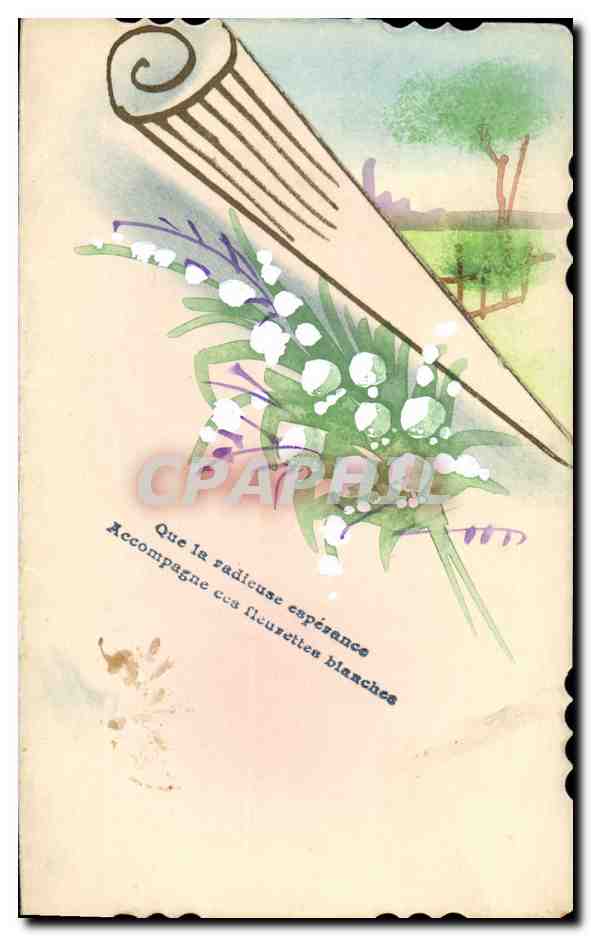 CPA Fantaisie (dessin a la main) Fleurs 