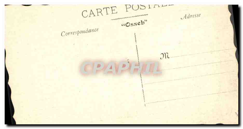 Paysage avec fleurs — 'Je pense à Vous' — Carte postale 'Osseb' — Reverso