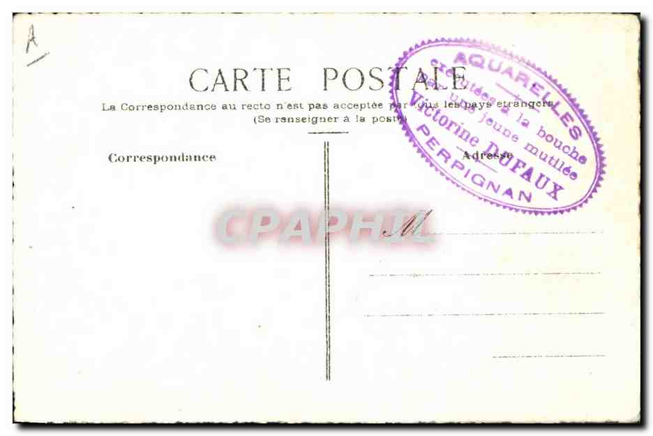CPA Fantaisie (dessin a la main) Paysage Bateau  — Verso