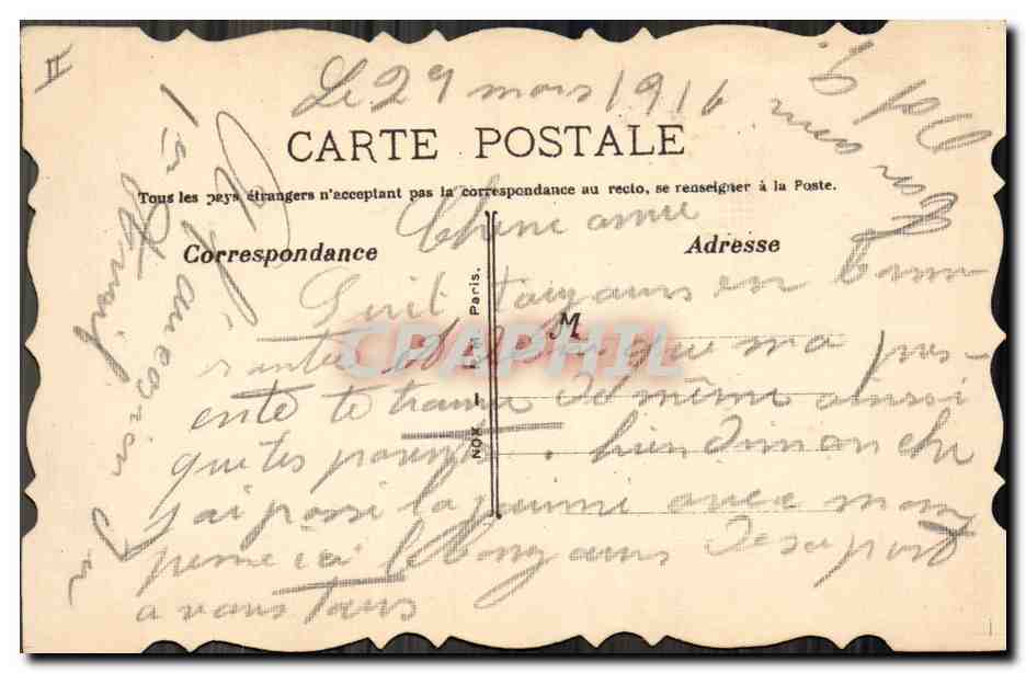CPA Fantaisie (dessin a la main) Fleurs  — Verso
