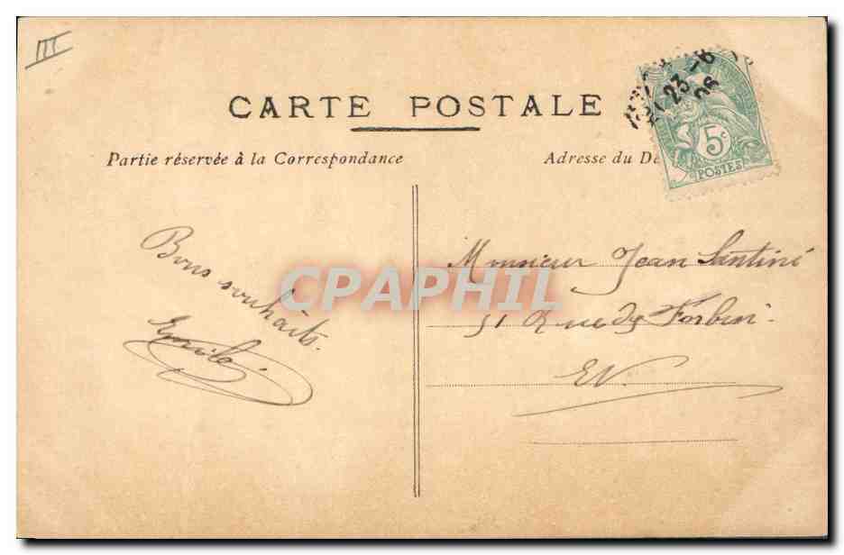 CPA Fantaisie (dessin a la main) Fleurs  — Verso
