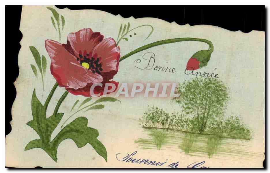 CPA Fantaisie (dessin a la main) Fleurs 
