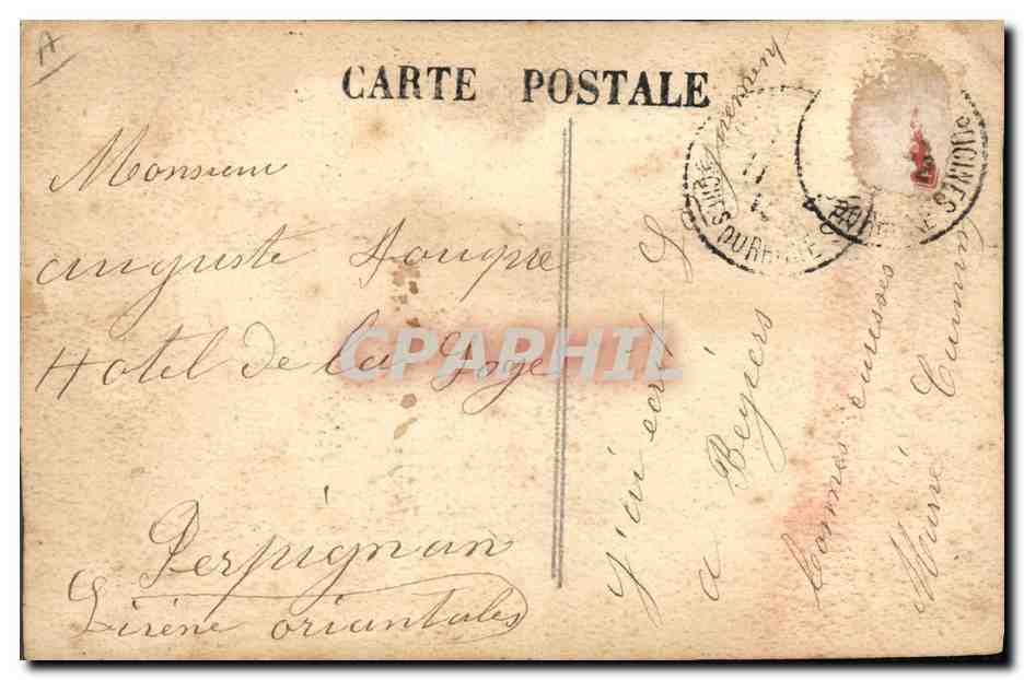 CPA Fantaisie (dessin a la main) Paysage  — Verso