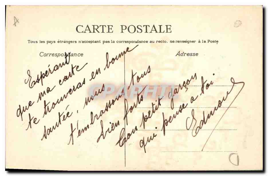 CPA Fantaisie (dessin a la main) Fleurs  — Verso