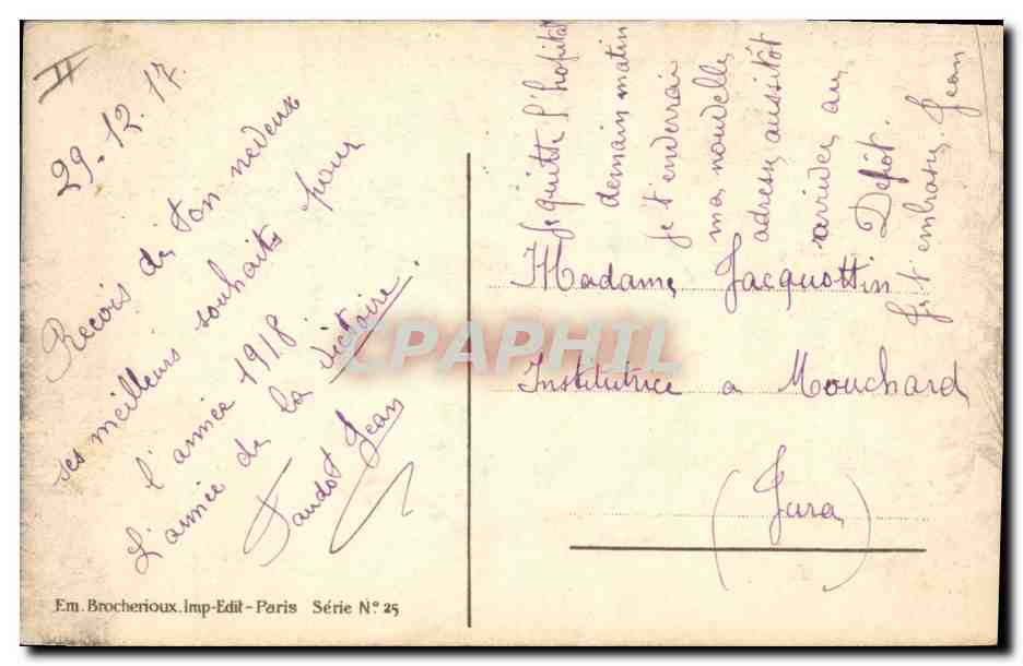 CPA Fantaisie Caleche Cheval — Verso