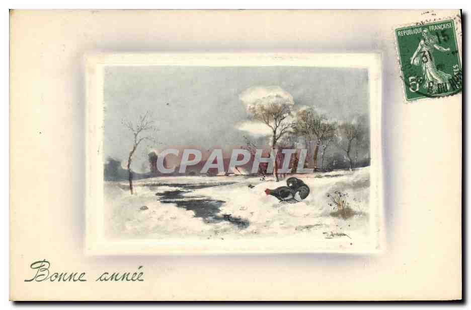 Winterlandschaft — Frohe Weihnachten — V.K. Wien 5063