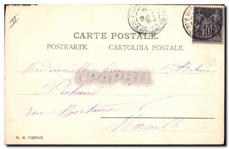 Danseurs et courtisanes — scène de cabaret — éditeur non identifié — Achterkant