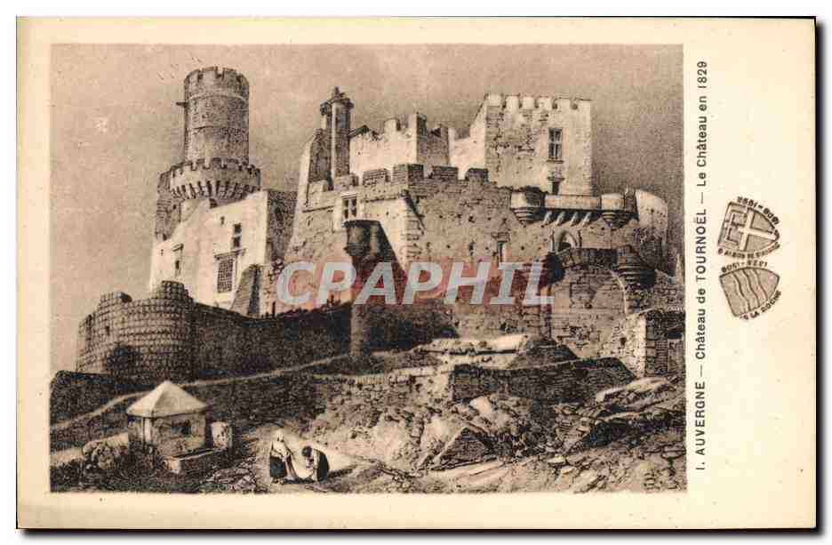 CPA Chateau Auvergne Chateau de Tournoel Le chateau en 1829