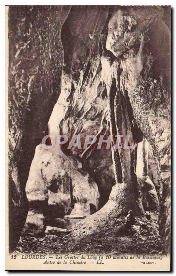 CPA Grotte Grottes du Loup Antre de la chimere Lourdes