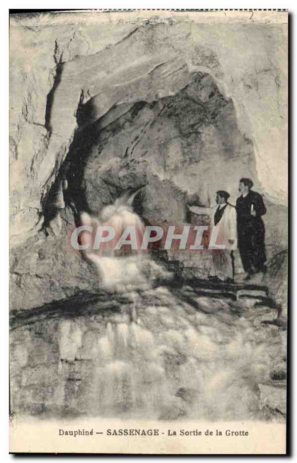 CPA Grotte Grottes Sassenage La sortie de la grotte