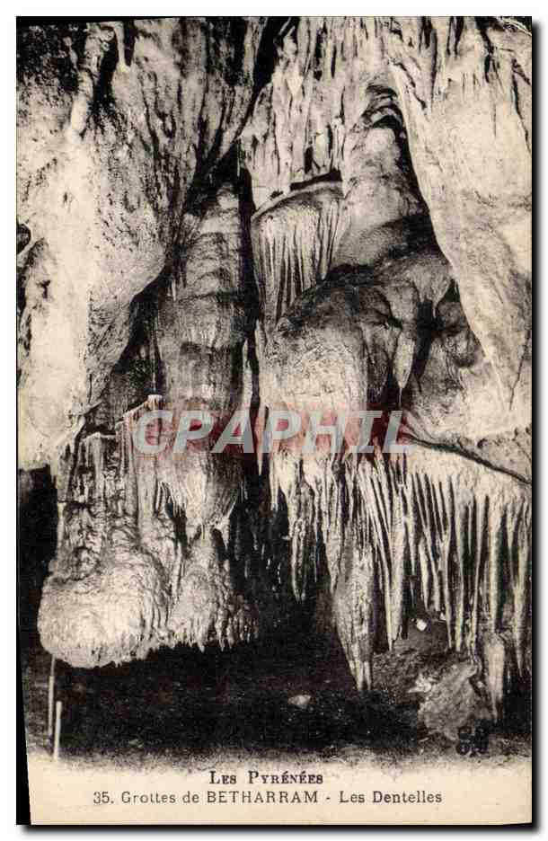 CPA Grotte Grottes de Betharram Les dentelles