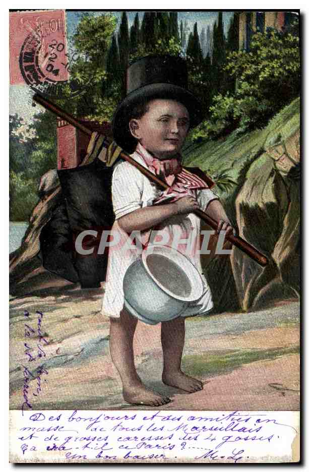 CPA Fantaisie Enfant Pot