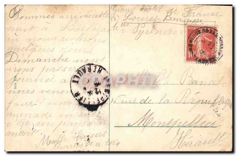 CPA Fantaisie Enfant Pot Souvenir de Barbazan  — Rückseite