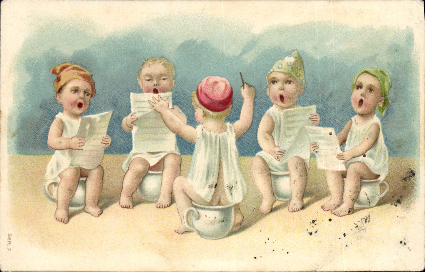 CPA Fantaisie Enfant Pot 