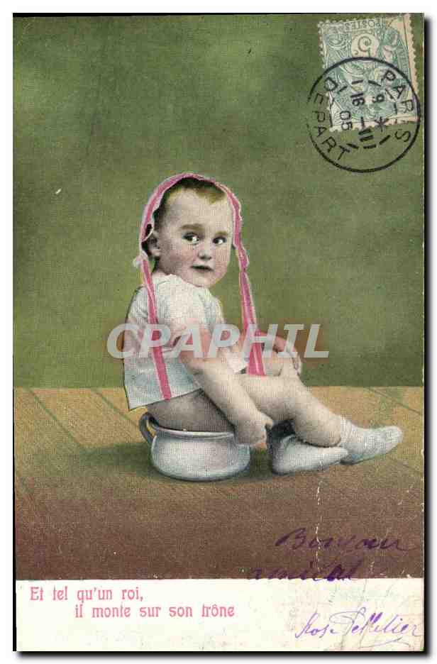 CPA Fantaisie Enfant Pot 