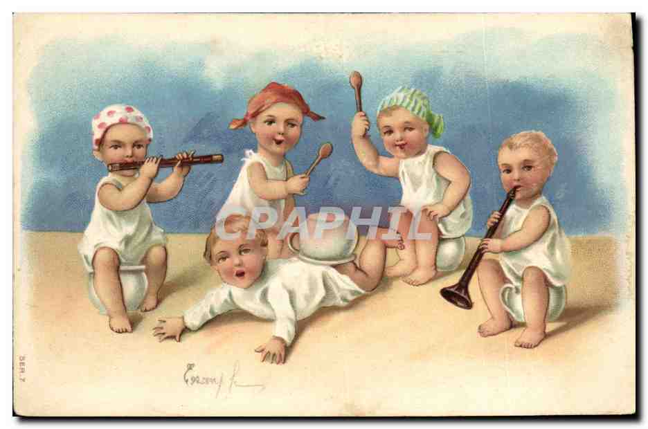 CPA Fantaisie Enfant Pot 