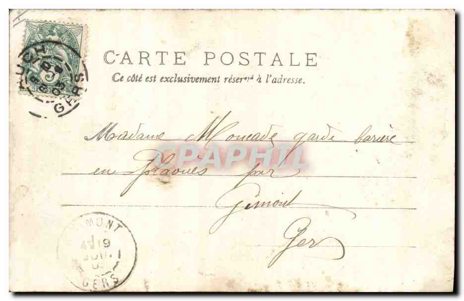 CPA Auch Les allees d'Etigny et le Palais de Justice  — Rückseite