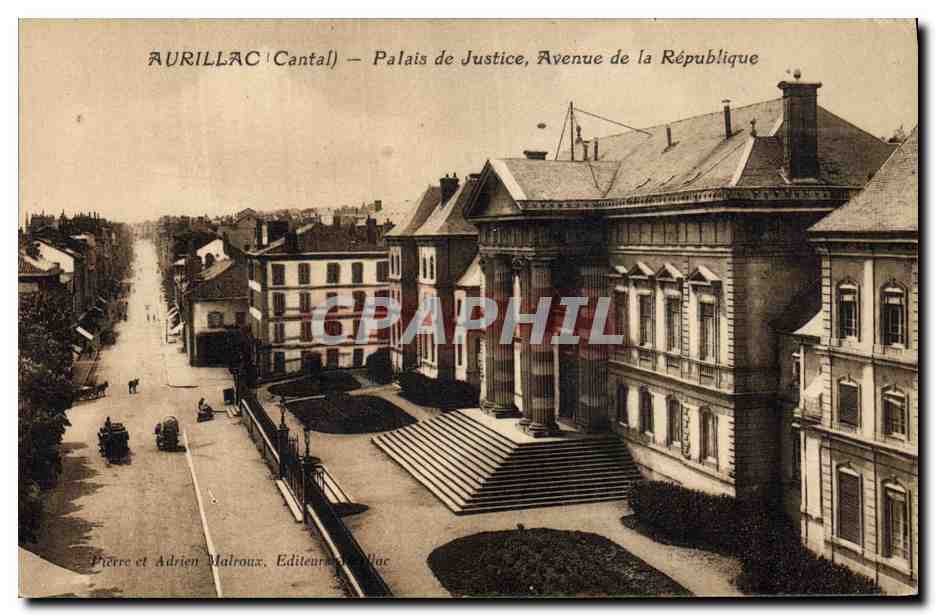 CPA Palais de Justice Avenue de la Republique Aurillac 