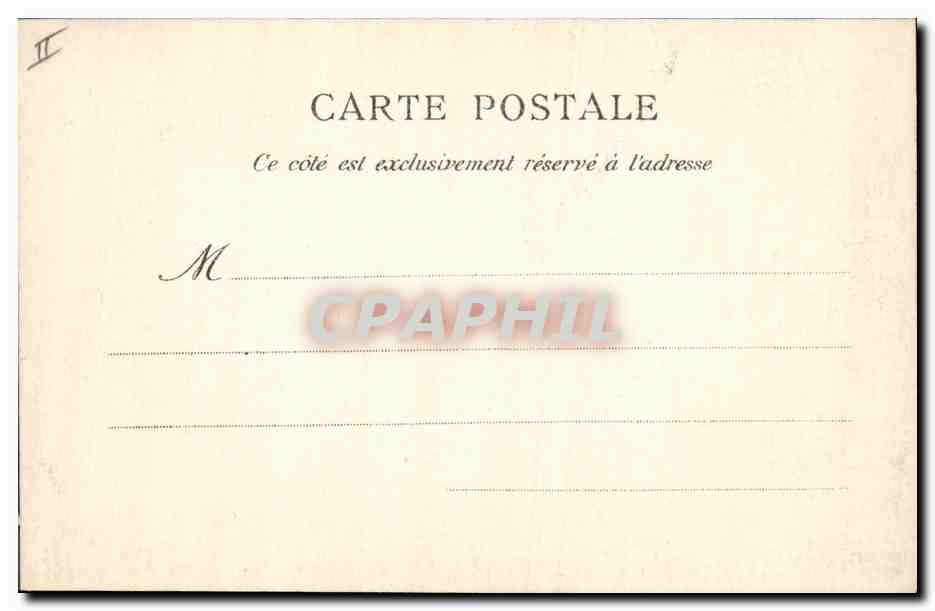 CPA Palais de Justice et l'ancien chateau La Place d'armes Alencon — Verso