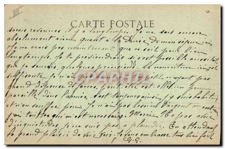 CPA Bateau de Guerre Campagne d'Orient Andre Lebon Navire Hopital — Verso