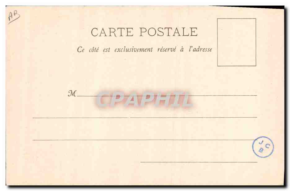 CPA Bateau de Guerre L'Amiral Trehouart — Verso